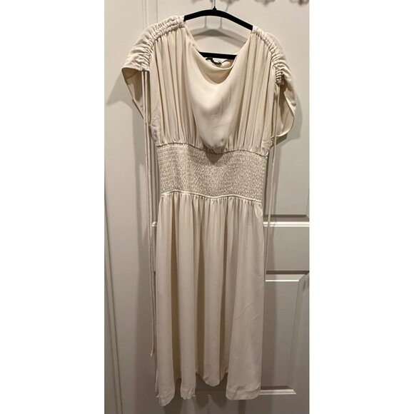 Modern Citizen Womens Ivory Dress XL Smocked Waist Flowy Coquette Grecian - Picture 3 of 6